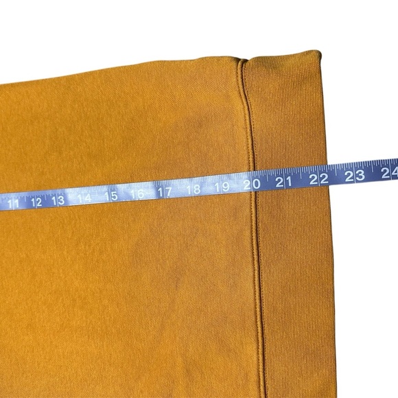 Nike Kids’s Center Swoosh Logo Crewneck Hoodie Mustard Yellow Medium - Picture 7 of 11